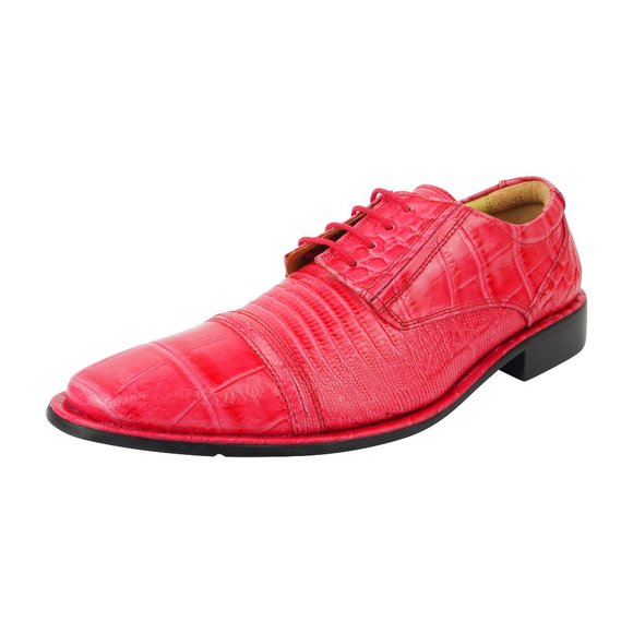 Owen Croco/Lizard Print Oxford Style Dress Shoes